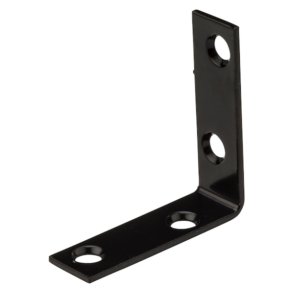 National Hardware National Hardware 2 in. H X 0.625 in. W X 0.08 in. D Black Steel Inside Corner Brace N266-481 - main